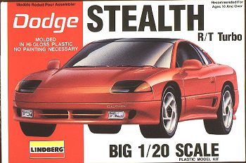 Lindberg Model Kit #72501 - 1993 Dodge Stealth R/T Turbo Red